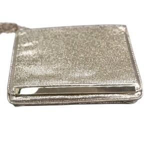 Aldo Gold Glitter fancy clutch Bag Purse Evening bag Metallic Crystals